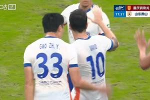 买乌郎传中，瓦科高难度甩头破门，泰山客场1-1扳平铜梁龙